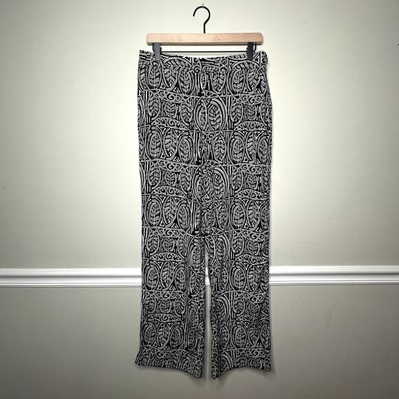 Ann Taylor LOFT High-Rise Wide Leg Printed Pant - Picture 2 of 8
